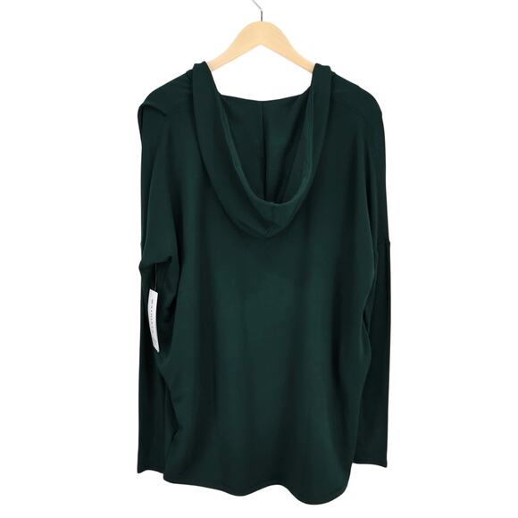 NWT Athleta Puruna Wrap Oversized Drapey Sweatshirt Dark Forest Green Size XS - Picture 5 of 11